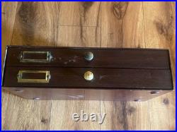 Large Lot Swartchild 2 Drawer Metal Cabinet Swiss Materials Watch Parts Repair
