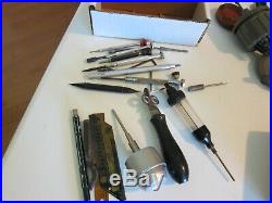 Large Lot Vintage Watchmaker Tools Watch Parts Repair