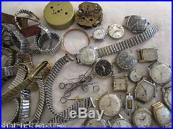 Large Lot of Mixed Watch Parts for Repair Projects 3 1/2 Pounds