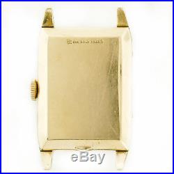 Le Coultre Gold Dial 10k Gold Filled Mens Date/day Watch Head For Parts/repairs