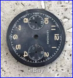 Leonidas Chronograph Military Original Dial For Parts Repair