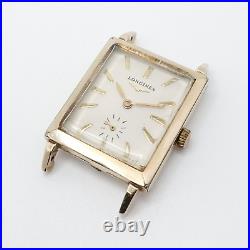 Longines 10K Yellow Gold Filled Cal 370 Tank Manual Watch 25 x 41mm Parts Repair