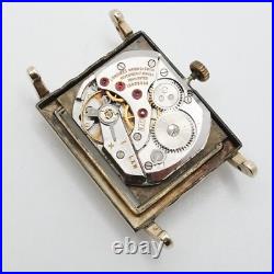 Longines 10K Yellow Gold Filled Cal 370 Tank Manual Watch 25 x 41mm Parts Repair