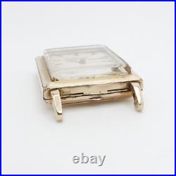 Longines 10K Yellow Gold Filled Cal 370 Tank Manual Watch 25 x 41mm Parts Repair