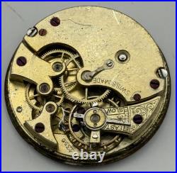Longines 13.56 Watch Movement Antique Swiss Manual Wind Parts Repair 30.3mm