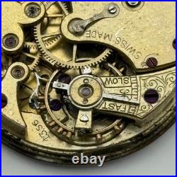 Longines 13.56 Watch Movement Antique Swiss Manual Wind Parts Repair 30.3mm
