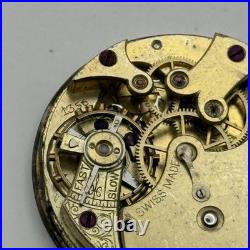 Longines 13.56 Watch Movement Antique Swiss Manual Wind Parts Repair 30.3mm
