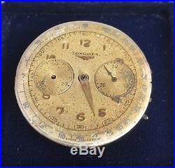 Longines 13 ZN Chronograph Rare Movement Not Working For Parts Repair Vintage