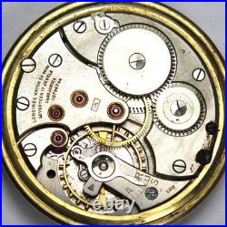 Longines Grade 17L 17j 44mm 10k Gold Filled Pocket Watch Parts/Repair
