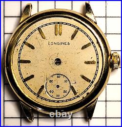 Longines Military Officer Watch 12.92 GREAT Case PARTS REPAIR 4951527 1929 runs