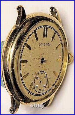 Longines Military Officer Watch 12.92 GREAT Case PARTS REPAIR 4951527 1929 runs