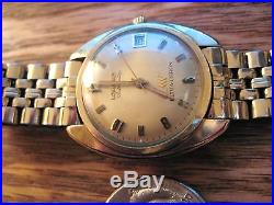 Longines Ultra Chron Vintage Mens Wrist Watch 10K Gold Filled Parts Or Repair