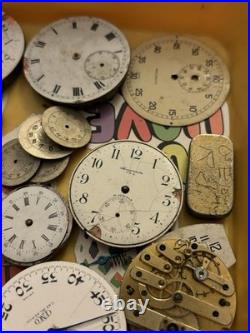 Lot # 1 LARGE LOT OF VINTAGE WATCH MOVEMENT PARTS REPAIR