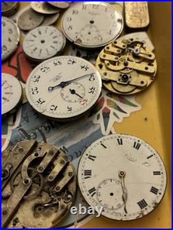 Lot # 1 LARGE LOT OF VINTAGE WATCH MOVEMENT PARTS REPAIR