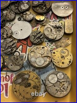 Lot # 1 LARGE LOT OF VINTAGE WATCH MOVEMENT PARTS REPAIR