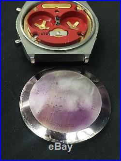 Lot 2 RARE Vintage Zenith Defy Time Command Analog LED Watch With Box Parts Repair