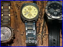 Lot 8 Mens Watches Parts Repair Sweda Seiko Columbia Kors Georgia Power