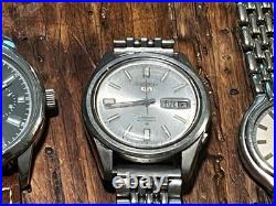Lot 8 Mens Watches Parts Repair Sweda Seiko Columbia Kors Georgia Power