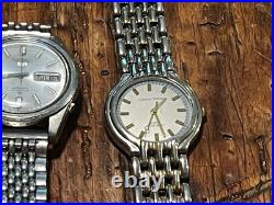 Lot 8 Mens Watches Parts Repair Sweda Seiko Columbia Kors Georgia Power