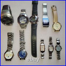 Lot Of 10 Junk Watches Casio Seiko Citizen Mens Womens Repair Parts Project