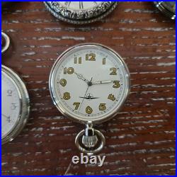 Lot Of 11 Pocket Watches-Mixed Brands And Sizes For parts/ Repair
