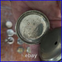 Lot Of 11 Pocket Watches-Mixed Brands And Sizes For parts/ Repair