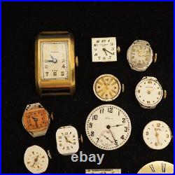 Lot Of 13 Vintage Mechanical Watch Movements for Parts/Repair- Free Shipping USA