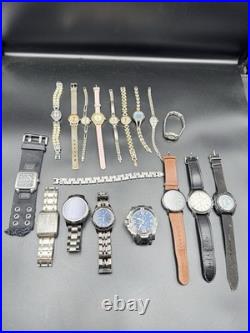 Lot Of 17 Vintage & Modern Watch Lot for Parts or Repair