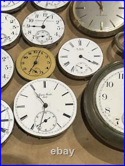 Lot Of 22 Mixed Pocket Watch Movements All For Repair/parts Elgin Waltham Others