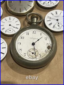 Lot Of 22 Mixed Pocket Watch Movements All For Repair/parts Elgin Waltham Others