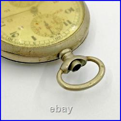 Lot Of 3 Lip & Others Pocket Watch Open Face Chronographs Repair/parts