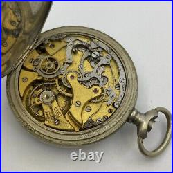 Lot Of 3 Lip & Others Pocket Watch Open Face Chronographs Repair/parts