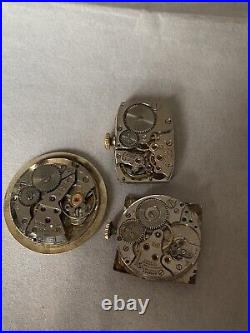 Lot Of 3 Longines / Wittnauer Movements For Parts Or Repair