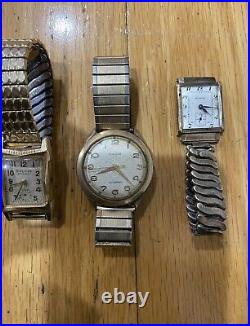 Lot Of 3 Vintage Watches Untested For Parts Or Repair. Bulova