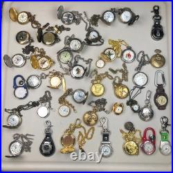 Lot Of 40 Assorted Pocket Watches Untested Vintage New Parts Repair Good