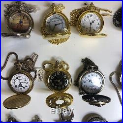 Lot Of 40 Assorted Pocket Watches Untested Vintage New Parts Repair Good