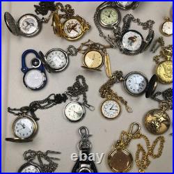 Lot Of 40 Assorted Pocket Watches Untested Vintage New Parts Repair Good