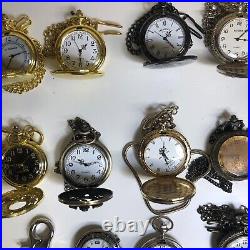 Lot Of 40 Assorted Pocket Watches Untested Vintage New Parts Repair Good