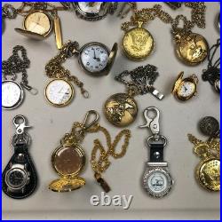 Lot Of 40 Assorted Pocket Watches Untested Vintage New Parts Repair Good
