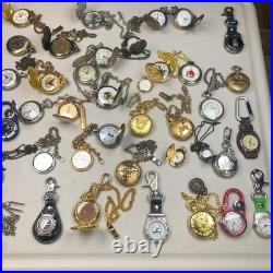 Lot Of 40 Assorted Pocket Watches Untested Vintage New Parts Repair Good