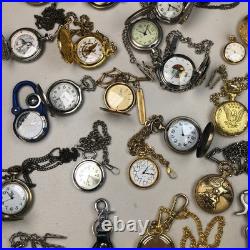 Lot Of 40 Assorted Pocket Watches Untested Vintage New Parts Repair Good