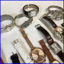 Lot Of 40 Assorted Womens Watches Untested Vintage New Parts Repair Good