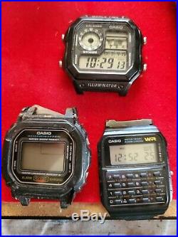 Lot Of 6 Casio G-shock And 4 Casio Wristwatches For Parts Or Repair