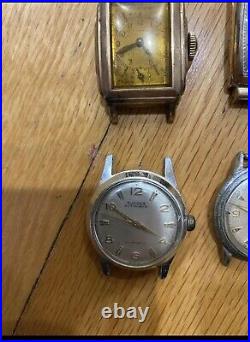 Lot Of 6 Vintage Watches Untested For Parts Or Repair. Bulova. Waltham. Fortis