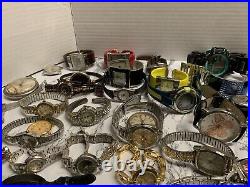 Lot Of Over 80 Men And Woman's Watches. For Parts Or Repair
