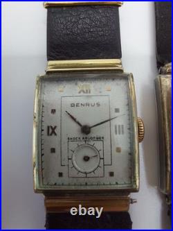 Lot Of Vintage Mechanical Watch For Parts Or Repair Helbros-Benrus-Caravelle