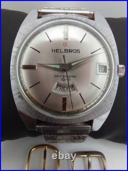 Lot Of Vintage Mechanical Watch For Parts Or Repair Helbros-Benrus-Caravelle