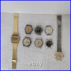 Lot Of Vintage Men's Watches For Parts Or Repair (lot Of 8)