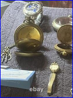 Lot Of Watches, Cases, And Parts For Repair And Resale Antique/Modern