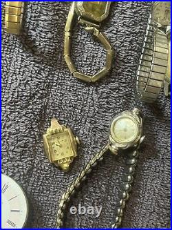 Lot Of Watches, Cases, And Parts For Repair And Resale Antique/Modern